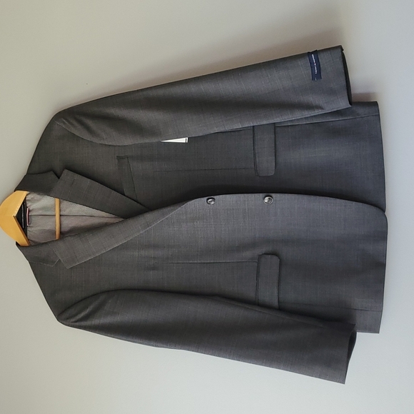 Tommy Hilfiger Gray Wool Blend Stretch Sport Coat Blazer 44 Long and Regular - Picture 9 of 9